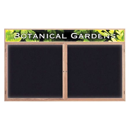 United Visual Products Open Faced Traditional Corkboard, 48x36" UV642A-BLACK-MEDGRY